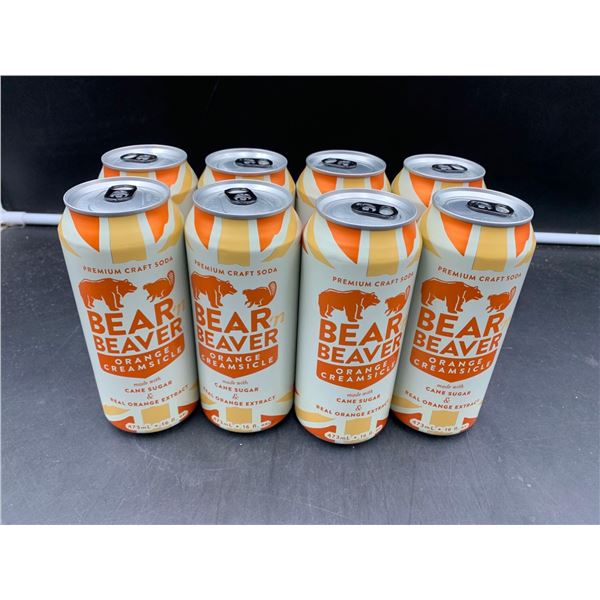 Bear Beaver Orange Creamsicle Craft Soda (8 x 473ml)