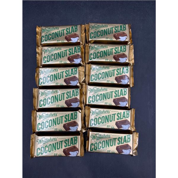 Whitakers Coconut Slab Milk Chocolate Bars (50g x 12)