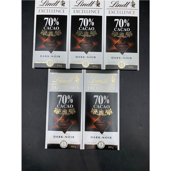Lindt Excellence 70 percent Dark Chocolate Bars (5 x 100g)