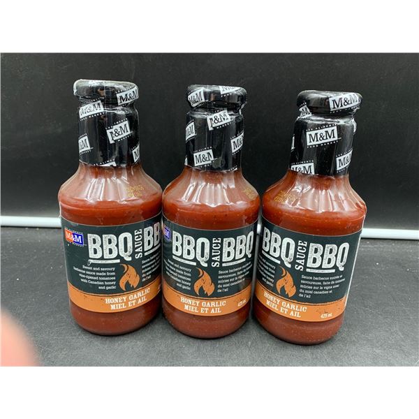 M&M Food Market Honey Garlic BBQ Sauce (3 x 425ml)