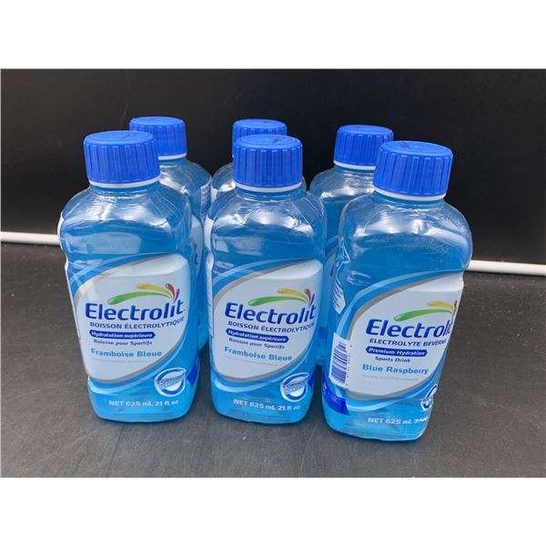 Electrolit Electrolyte Beverage Premium Hydration Sports Drink- Blue Raspberry (6 x 625ml)