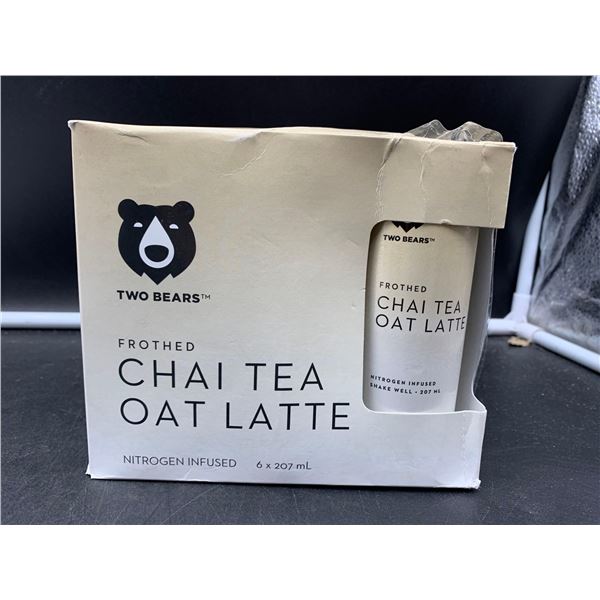 Two Bears Frothed Chai Tea Oat Latte Nitrogen Infused (6 x 207ml)