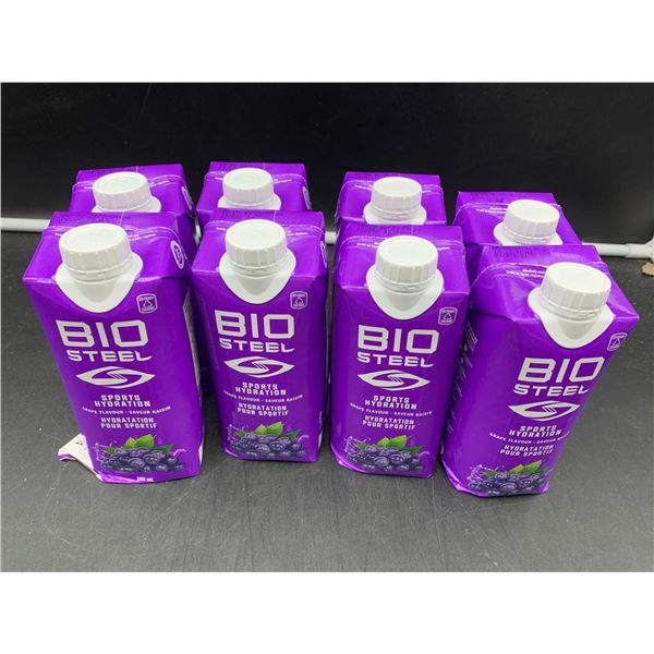 Bio Steel Grape Flavour Sports Hydration Drink (8 x 500ml)