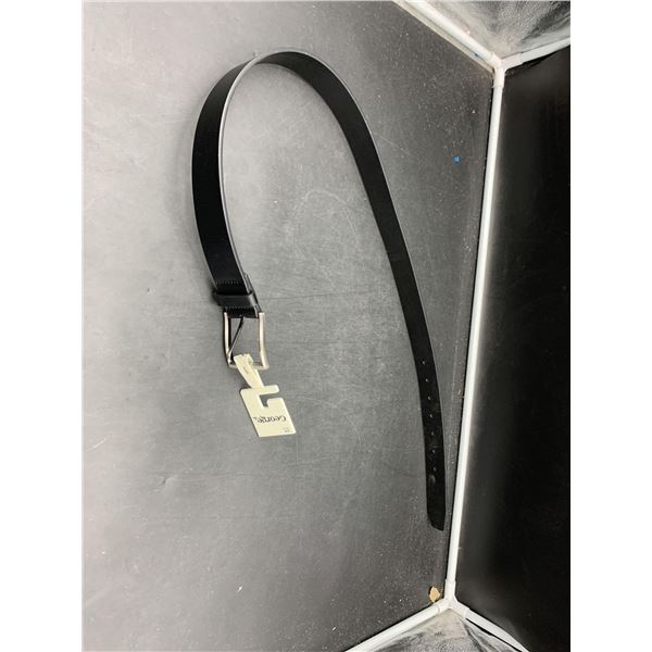 George Belt (Size Small 32-34) Black with Silver Buckle