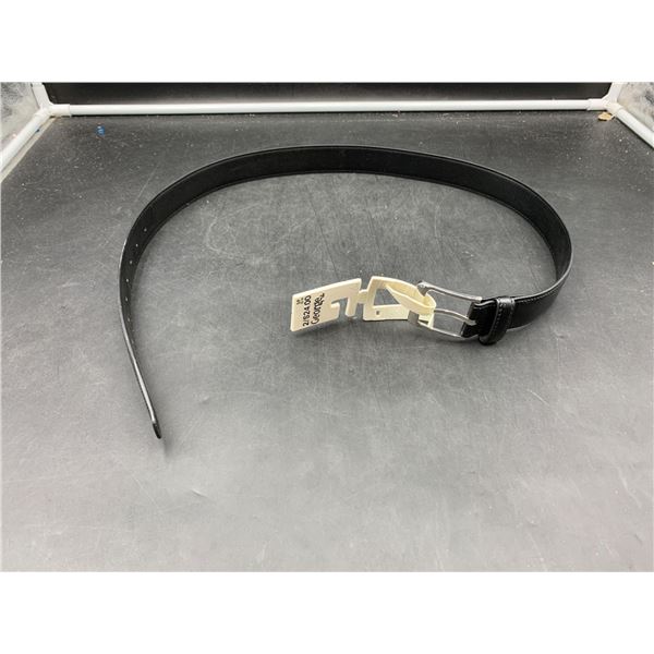 George (small 32-34) Black Belt with Silver Buckle