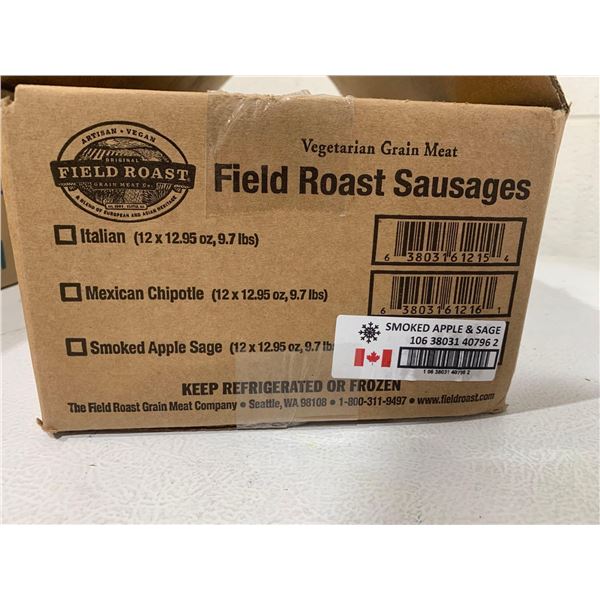 FROZEN - Vegetarian Field Roast Sausages  - Smoked Apple Sage  12x12.95oz