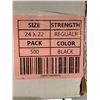 Image 1 : Regular Strength 24 x 22 Black Garbage Bags 500 Pack