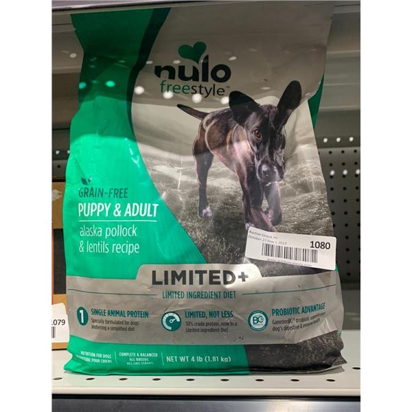 Nulo Free Style Puppy & Adult Alaska Pollock & Lentils Recipe Dog Kibble 4lb