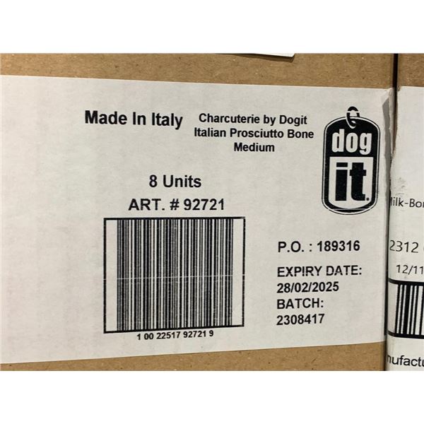 Dog It Charcuterie Prosciutto Bone For Dogs Medium Size 8 Pcs