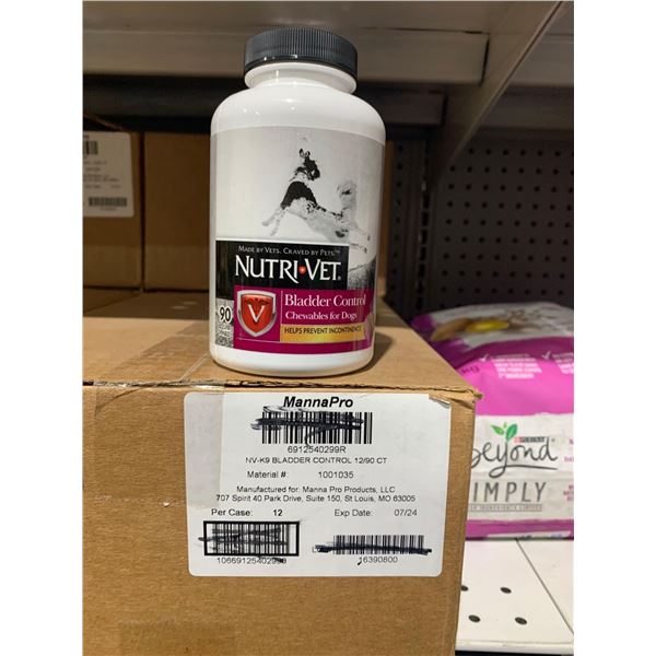 Nutri+Vet Bladder Control Chewable for Dogs 12 x 90 Tablets