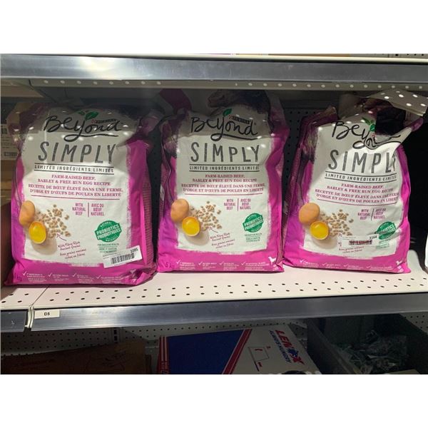 Purina Beyond Simply Beef, Barley & Egg Recipe Dog Kibble 3x5kg