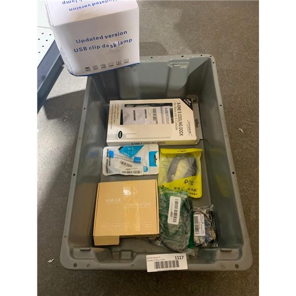 Bin of Assorted Electronics - Bin Included