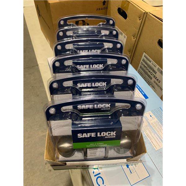 Weiser Safe Lock Hall & Closet Regina Style Lot of 6