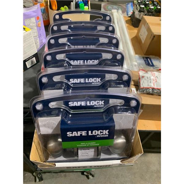 Weiser Safe Lock Hall & Closet Regina Style Lot of 6