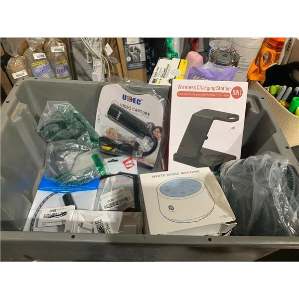 Bin Lot of Assorted Electronics - Bin Included