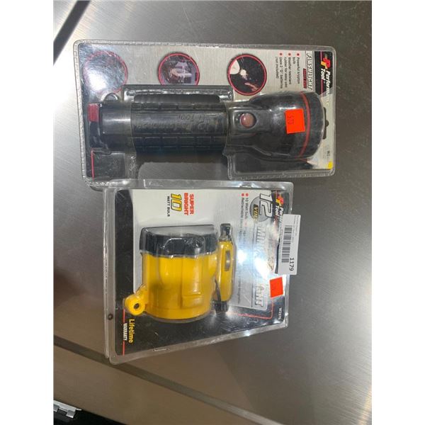 Heavy Duty Flashlight & 12 Volt Mini Spotlight