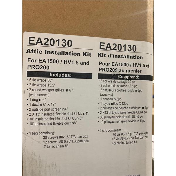 Attic Installation Kit EA20130 For EA1500 / HV1.5 And Pro200
