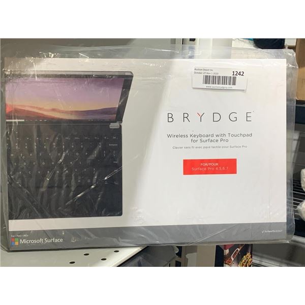 Brydge Wireless Keyboard w/ Touchpad for Surface Pro