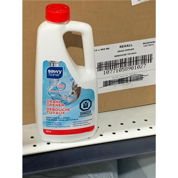 Savvy Home Drain Opener Liquid 12 x 909 ml