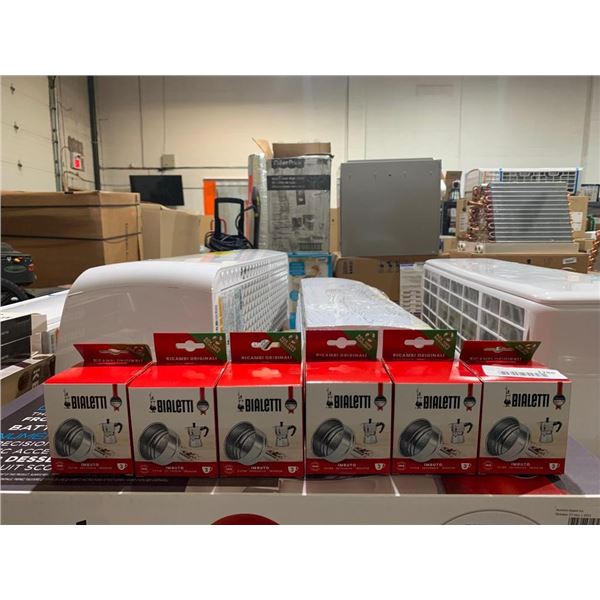 Bialetti Replacement Funnel for Moka Coffee Makers, 3 Cup Lot of 6