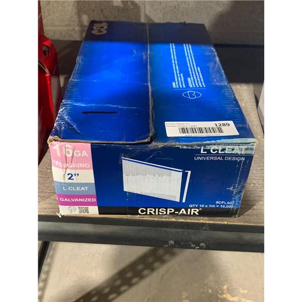 Crisp-Air 16GA Flooring 2" L Cleat Galvanized Qty 10 x 1m=10000