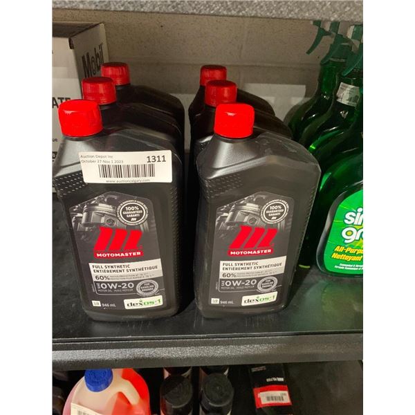 MotoMaster Full Synthetic SAE 0W-20 Motor Oil 946ml x 6