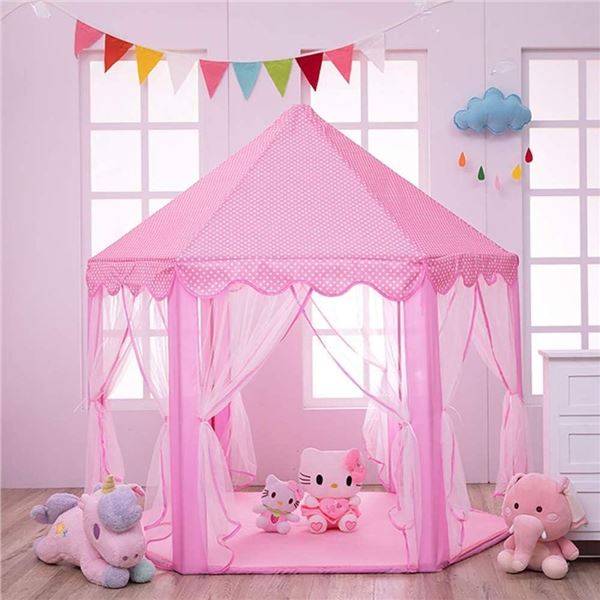 Saikotent Princess Tent for Girls with Star Lights & Princess Crown & Magic Wand, Princess Castle Pl