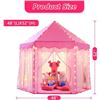 Image 2 : Saikotent Princess Tent for Girls with Star Lights & Princess Crown & Magic Wand, Princess Castle Pl