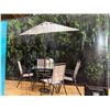 Image 2 : For Living Sling 6 Pc Patio Dining Set 4 Chairs, Table and Umbrella