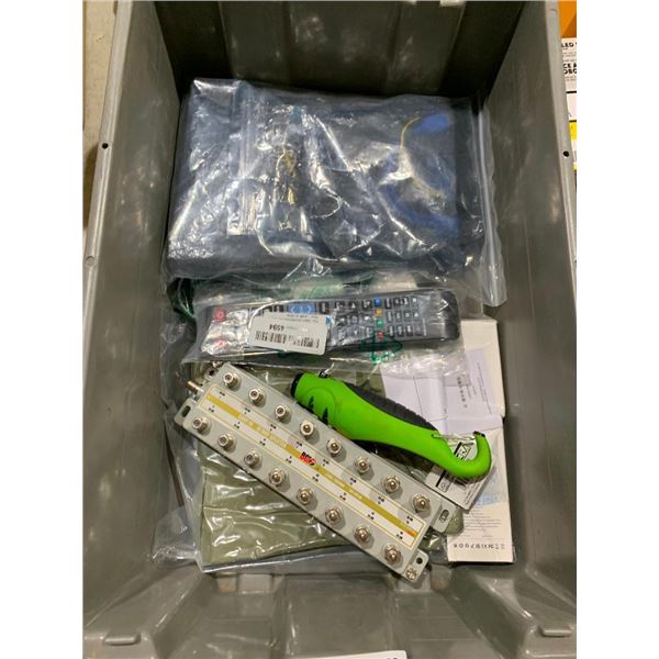 Bin Lot of Assorted Electronics - Bin Included