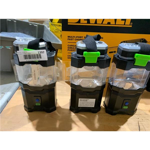 Lot of 3 Camping Lantern / Head Lamp Combo