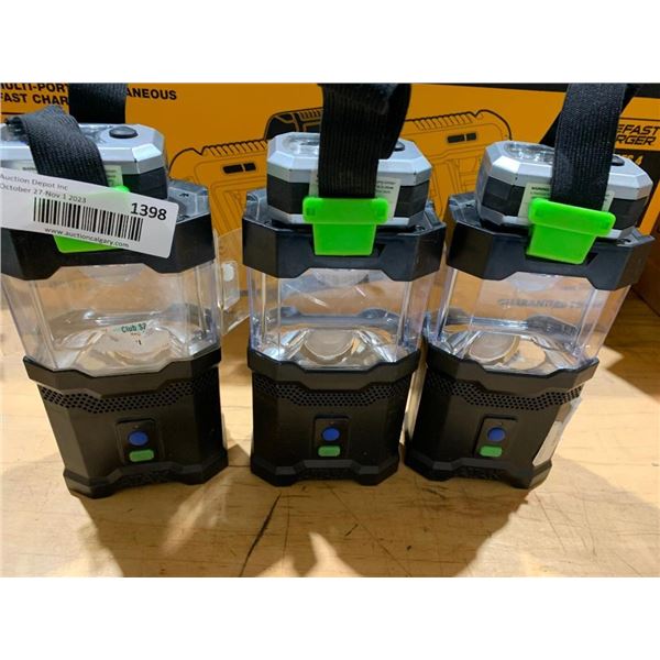 Lot of 3 Camping Lantern / Head Lamp Combo