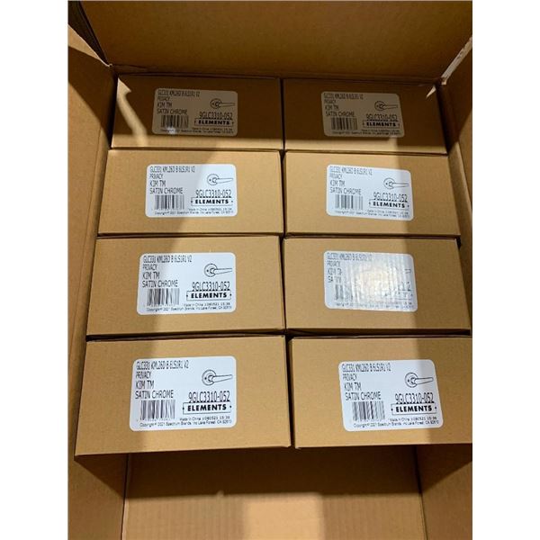 Lot of 8  Elements GLC331 KML26D Privacy Satin Lever - Chrome