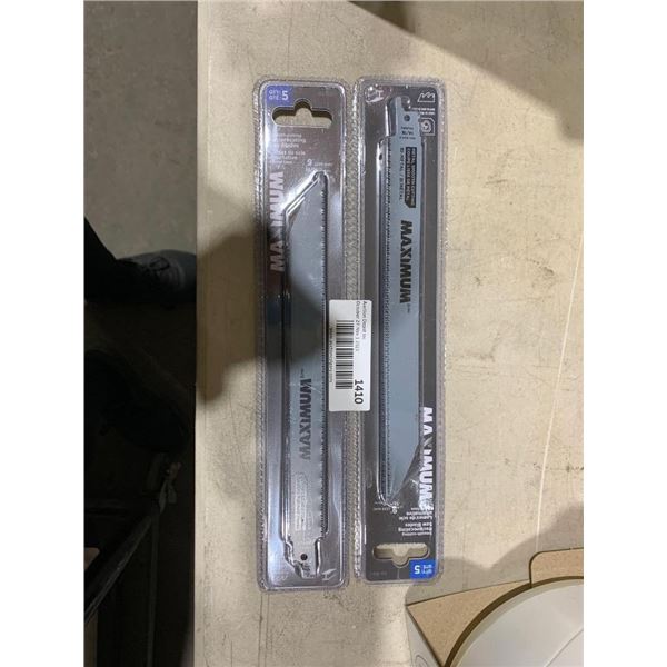 Maximum 9" Reciprocating Saw Blades 2x 5 Blades