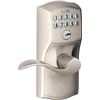 Image 5 : Schlage FE595 CAM 619 Acc Camelot Keypad Entry with Flex-Lock and Accent Levers, Satin Nickel