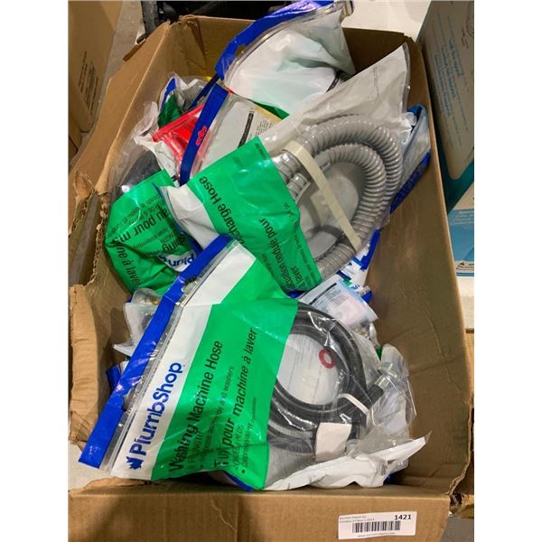 Box Lot of Assorted Household Plumbing Supplies