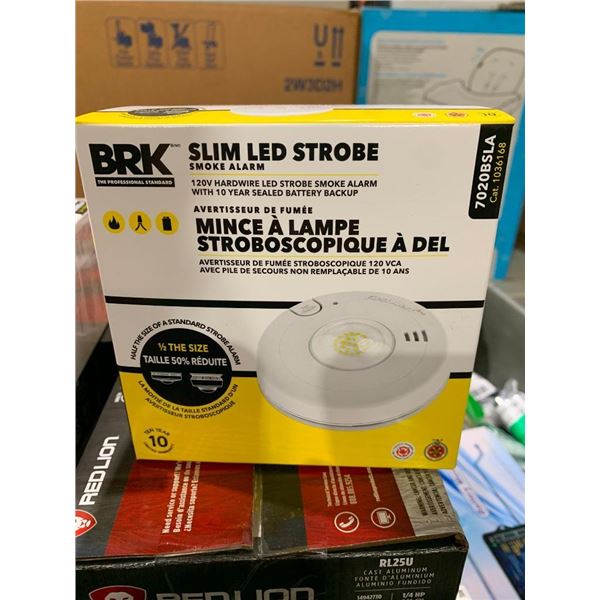 BRK Slim LED Strobe Smoke Alarm Hardwire with Battery Back up