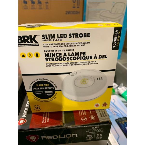 BRK Slim LED Strobe Smoke Alarm Hardwire with Battery Back up
