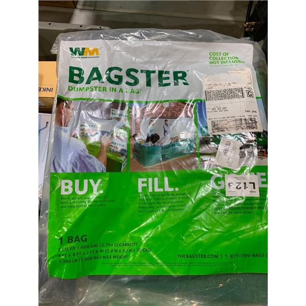 Waste Management Bagster - Dumpster in A Bag - 3 CU YD Capacity (8x4x2' 6")