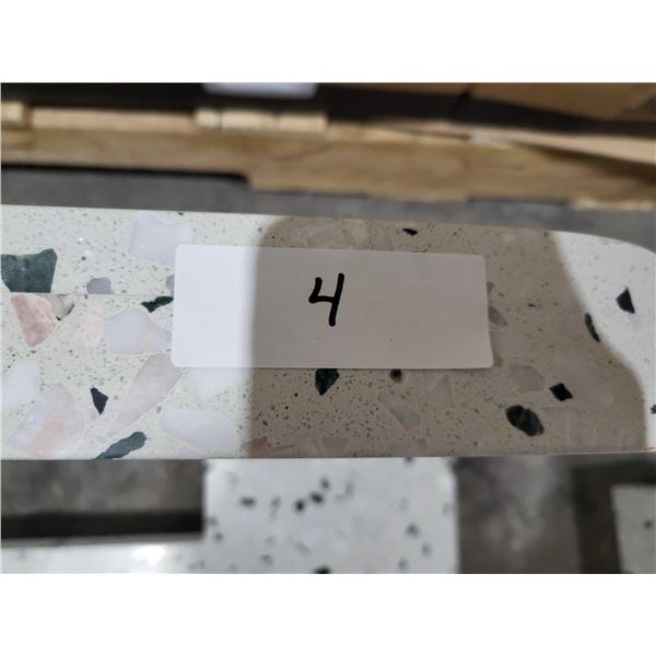 2 Piece Quarts Vanity Counter With Top And Back Splash (55" x 21.75" Top) (55" x 14" Back) (77A-ST)