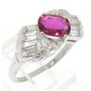 Image 4 : Antique Art Deco Platinum AGL Certified Oval Cut BLOOD RED Ruby & Diamond Ring