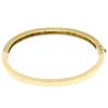 Image 7 : 14k Yellow Gold.85 ctw Burnish Diamond 7" Hinged Sandblast Open Bangle Bracelet