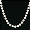 Image 3 : 18" 8.5-8.75mm White Akoya Pearl Strand Necklace w/ 14K Yellow Gold Ball Clasp