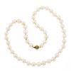 Image 4 : 18" 8.5-8.75mm White Akoya Pearl Strand Necklace w/ 14K Yellow Gold Ball Clasp