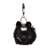 Image 1 : Christian Dior Cookie Bag Charm Leather and Fur Black