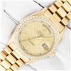 Image 2 : Rolex Mens 18K Yellow Gold Day Date President Champagne Index & Diamond Watch