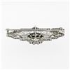 Image 7 : Antique Art Deco 14k Gold 2.79 ctw Diamond Demantoid Filigree Pin Brooch Pendant