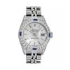 Image 1 : Rolex Ladies Quickset Stainless Steel Silver Index 18K White Gold Diamond & Sapp