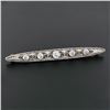 Image 2 : Antique Edwardian Krementz 14k Gold Filigree Milgrain Old Diamond Bar Pin Brooch