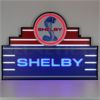 Image 1 : NO RESERVE ART DECO MARQUEE SHELBY LED FLEX-NEON SIGN IN STEEL CAN 